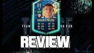 TOTSSF 91 RATED DIEGO CARLOS PLAYER REVIEW: EA THIS CARD IS BROKEN!!!!!!!!!