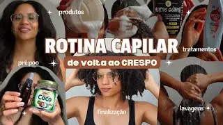 RECUPERANDO MEU CRESPO APÓS ESCOVA E CHAPINHA | rotina capilar!
