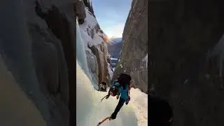 early morning starting down iceclimbing #dawndotcom #adventure #nature #tour #travelvlog #beautiful