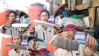 Golok copper cacag tulang dan pisau sleipner A88 assab