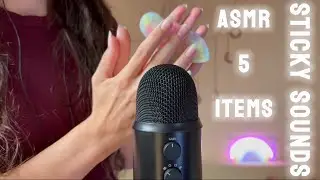 ASMR with 5 Different Items | Sticky Sounds, Tapping & Crinkling for Sleep