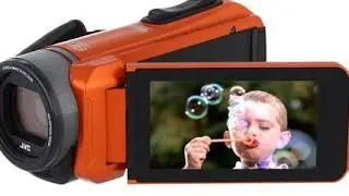 видеокамера FULL HD  JVC GZ R 435 DE тест после случайного падения в снег