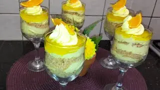 tazas de postre de naranja
