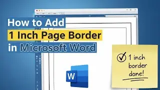 Как добавить линию границы страницы шириной 1 дюйм в Word || BACK-SPACE