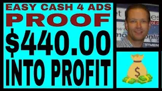 Easy Cash 4 Ads Review - $440 Into PROFIT - $ INCOME PROOF - NO MONTHLY Membership COSTS!!!