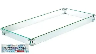 VEVOR Fire Pit Wind Guard Fire Pit Tempered Glass Wind Guard Fence
