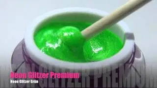 BNails Farbgel - Premium Glitzer Neon - Gr&uuml;n