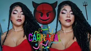 MAQUIAGEM DE DI@BINHA PRO CARNAVAL 😈 (tutorial)
