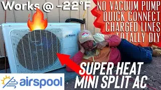 Airspool Super Heat: установка своими руками! Быстрый и простой в установке мини-сплит с солнечны...