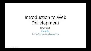 Introdution to Web Development
