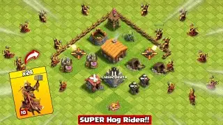 Super Hog Rider Army vs Every TownHall -Clash of Clans