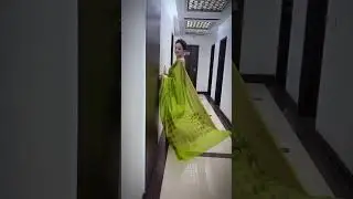 Banarasee Semi-Chiffon Antique Zari Saree-Henna Green