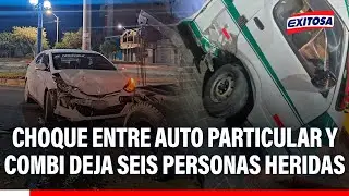 🔴🔵 Tacna: Choque entre auto particular y combi deja seis personas heridas