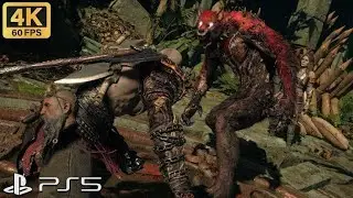 ALPHA BLATOON VS KRATOS TOUGH FIGHT 60FPS GOD OF WAR RAGNAROK PS5