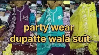 Beautiful latest design trouser kurti fancy item dupatta full work party wear