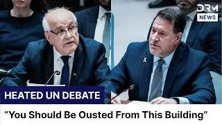 HEATED DEBATE: Israel & Palestinian Envoys Clash at UNSC Meeting on Gaza | AC1G