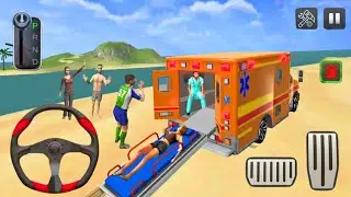Emergency Ambulance Simulator - Coast Guard Beach Rescue Driving - Android Gameplay