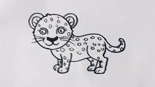 How to draw a Jaguar 🐆/Jaguar drawing easy step by step/Animal drawing @SimpleLineDrawing 