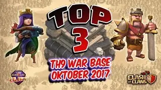 TOP 3 | TH9 WAR BASE OCTOBER 2017 | STRONG BASE WAR | CLASH OF CLANS