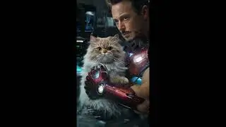 Tony Stark saves a Cat// #cat #kitten #meow #animatedadventure #ironman #ironcat