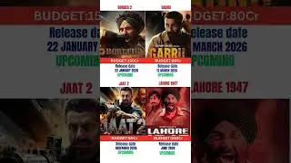 Border 2 Vs Gabru Vs Jaat 2 Vs Lohore 1947 Upcoming Movies 2026 #blockbuster #trending
