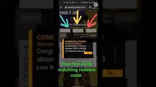 #freefire #redeemcode 400k live watching free fire redeem code free