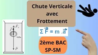 La Chute Verticale d'un solide dans un  liquide avec frottement..
