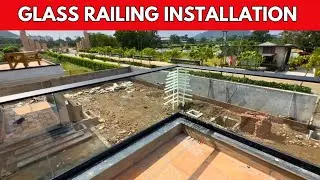 Modern Glass Boundary Wall Design & Railing | Complete Installation Process