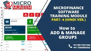 Part- 4 How to add Groups & Group Members | Microfinance Software Demo Training Module Micromuneem