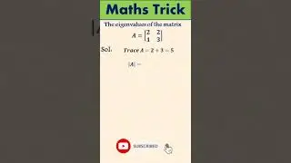 Eigen values of 2x2 matrix | PSTET | CTET | CSIR NET | GATE | MASTER / LECTURER CADRE | IIT JAM