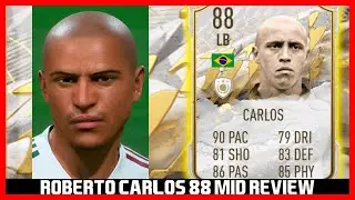 EL MEJOR DFI ICONO? ROBERTO CARLOS 88 ICONO MEDIO REVIEW en ESPA&Ntilde;OL VALE LA PENA? | FIFA 22 UT