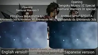 Opening (Intro) Samurai warriors 3 PS3 VS PPSSPP Mana Yang lebih baik dari segi grafis