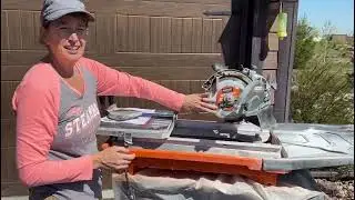 Cutting Different Stones on Wet Tile Saw for Stone Mosaics