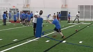 Drake on a tackle drill