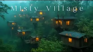 Misty Village - Очень Красивая Эфирная Музыка С Дождем - Звуковой Ландшафт Для Эмбиентной Медитац...