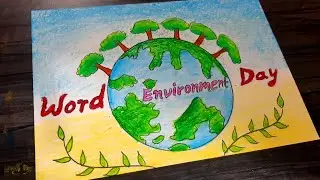 world environment day drawing 2022 | environment day poster drawing | pencil drawing | oil pastel