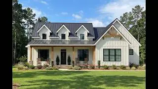 Virtual Walkthrough Modern Farmhouse | Plan 009-00491