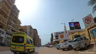 Mansoura, Egypt in 4k - ( Rose Island on The Nile) - Relaxing Streets & City
