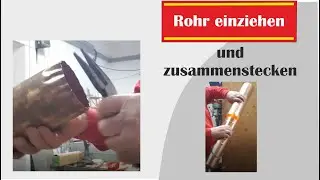 Ablauf Rohr einziehen (kleiner machen), das Ihr den Ablauf zusammen stecken k&ouml;nnt.
