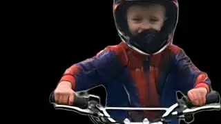 Lucas's first motobike ride.