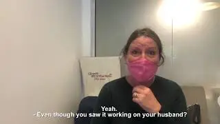 One sided migraineur Jo, floats out of Harley Street (Daith Medical Ltd)