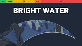 Karambit Bright Water - Skin Float And Wear Preview