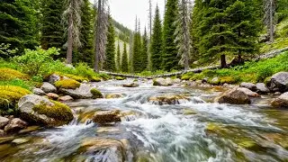 River Flowing with Birds Chirping, Calm Water Sounds and Peaceful Nature Ambience