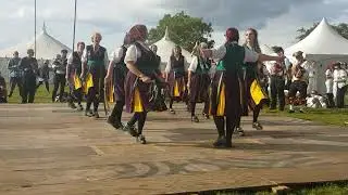 Belle d'Vain at Bromyard Folk Festival dancing Clitheroe