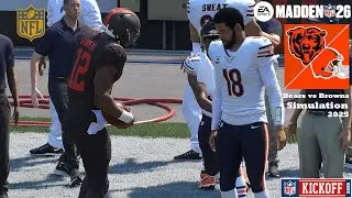 Madden 26 Game Play Caleb Williams Bears vs Shedeur Sanders Browns 2025 Full Simulation - PS5 PRO