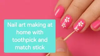 Beautiful nail art with toothpick and match stick #navfashion #nailart #simplenails #naildesign 