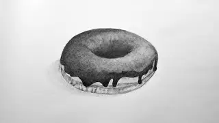 Donut 🍩 pencil drawing process |Daily Art Practice 