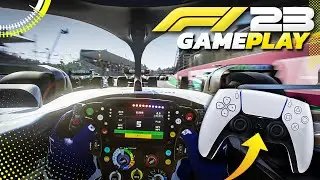 F1 23 GAMEPLAY: MY FIRST TIME ON THE PAD & TESTING COCKPIT VIEW