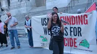 NYPL, Bryant Park Pro Palestine Rally & March, NYC -     September 12, 2025, #4