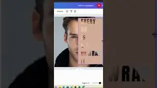 half face  typography in canva#shorts    #canva #canvatutorial  #trending #canvacreator
